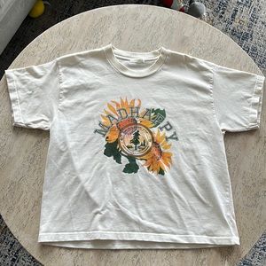 Madhappy Local Optimist Camp T Shirt Top in Cream Size Large